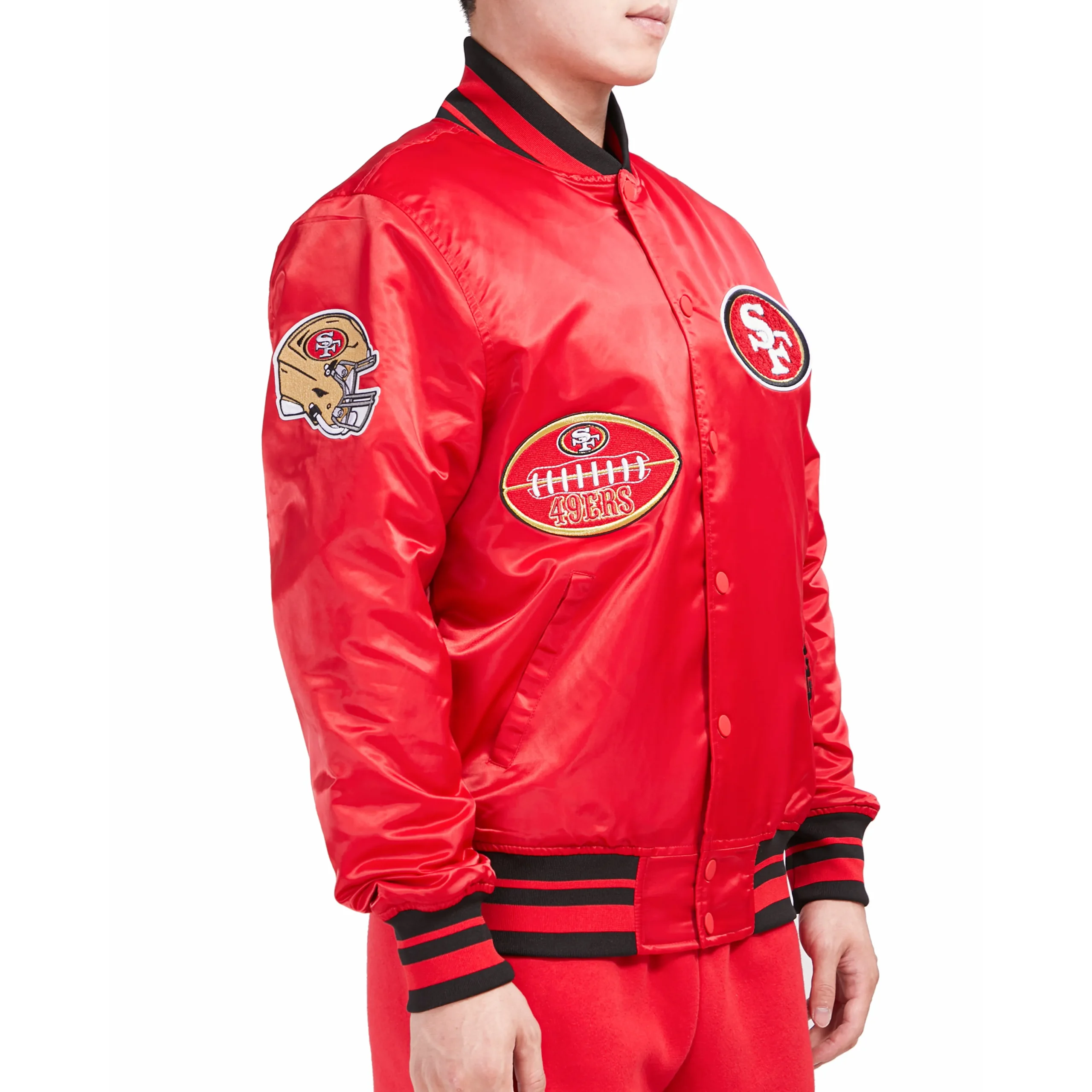 San francisco 49ers old english rib satin jacket red 3 scaled 1