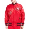 San francisco 49ers old english rib satin jacket red scaled 1