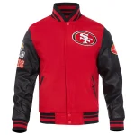 San Francisco 49ers Old English Wool/Leather Jacket