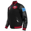 San francisco 49ers retro classic wool leather varsity jacket black 7