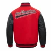 San francisco 49ers script tail rib wool leather varsity jacket redblack 4