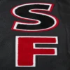 San francisco 49ers script tail rib wool leather varsity jacket redblack 6