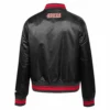 San francisco 49ers script tail womens satin varsity jacket black 2