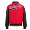San francisco 49ers script tail womens wool varsity jacket redblack 3