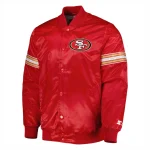 San Francisco 49ers Pick & Roll Red Satin Jacket