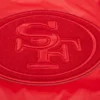 San francisco 49ers triple red full snap satin varsity jacket 2 1
