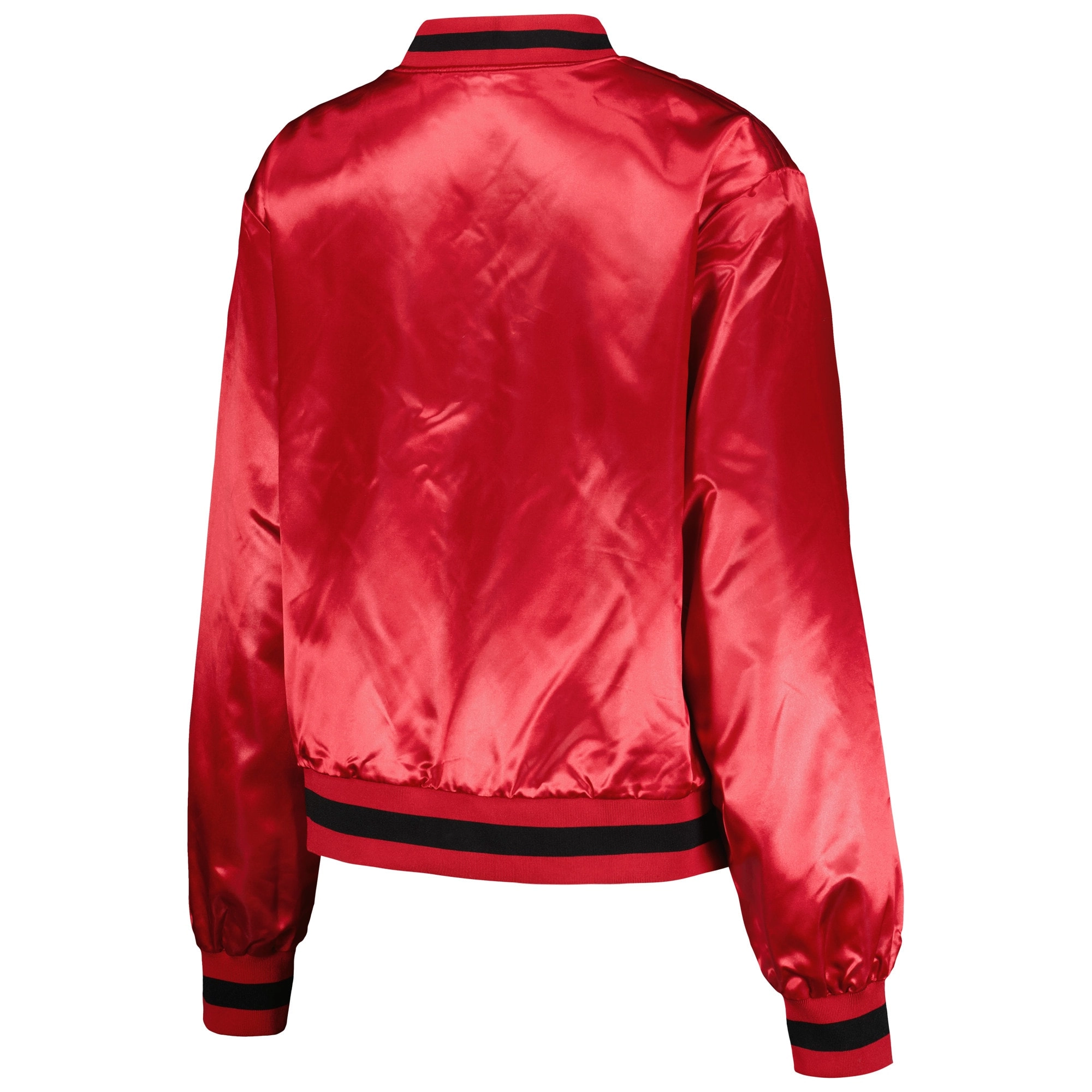 San francisco 49ers womens full zip bomber varsity jacket red 1 1