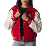 San Francisco 49ers Women’s Sailor Wool/Leather Jacket