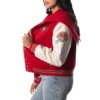San francisco 49ers womens sailor full snap hooded varsity jacket 2 1