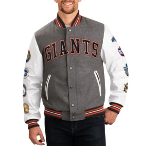San francisco giants challenger wool leather varsity jacket 1