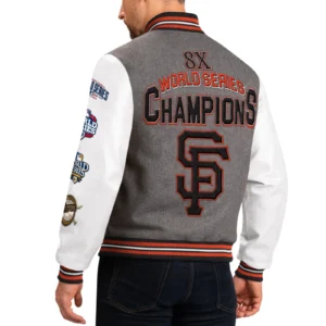 San francisco giants challenger wool leather varsity jacket 2