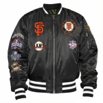 San Francisco Giants Ma-1 Black Polyester Jacket