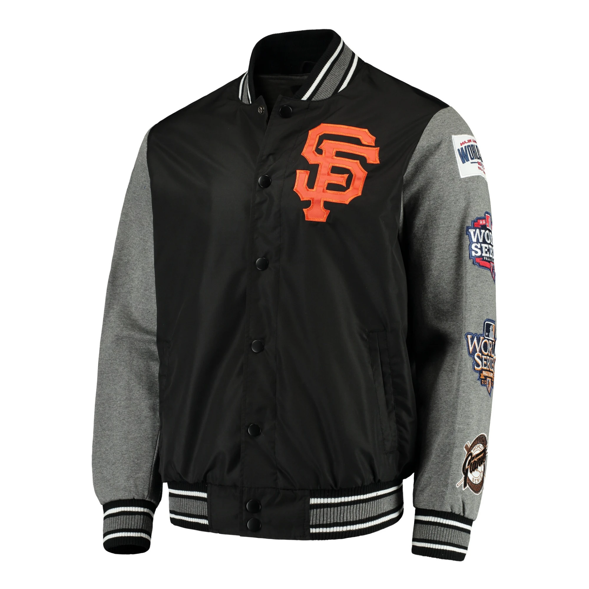 San francisco giants franchise black gray wool varsity jacket 1
