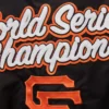 San francisco giants franchise black gray wool varsity jacket 3
