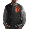 San francisco giants franchise black gray wool varsity jacket 5