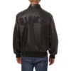 San francisco giants full leather bomber varsity jacket black 2