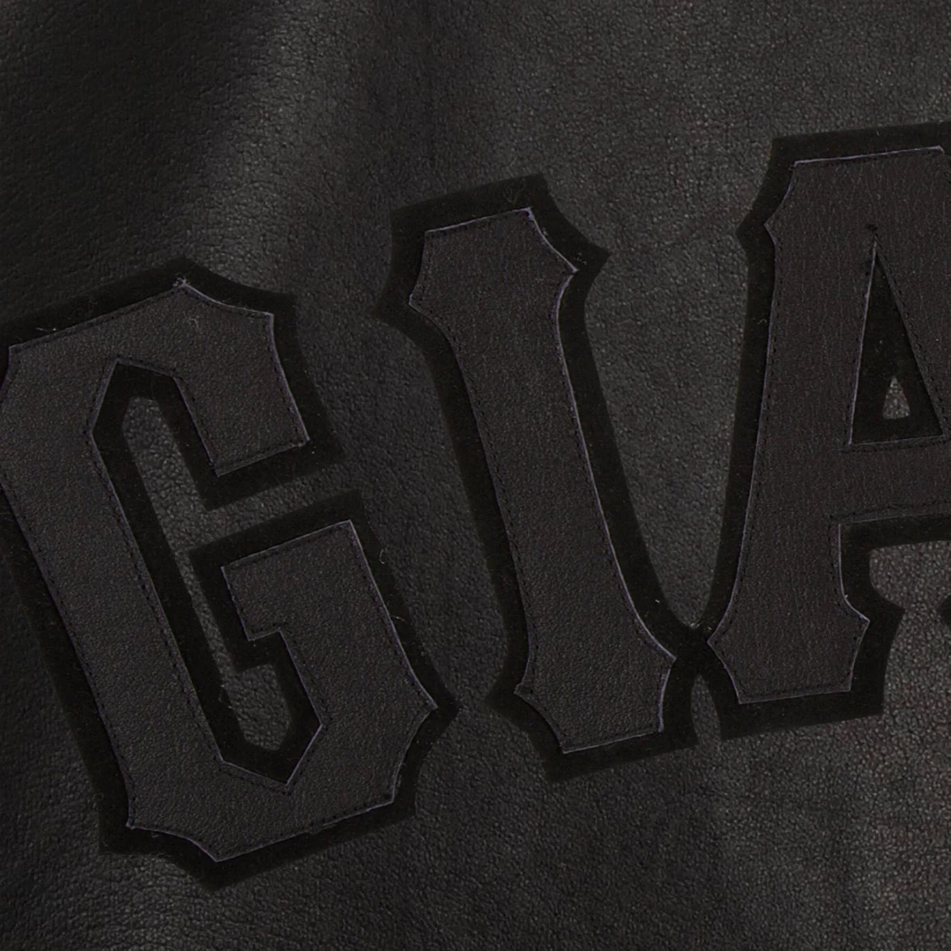 San francisco giants full leather bomber varsity jacket black 4