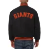 San francisco giants handcrafted logo wool jacket black 2