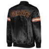 San francisco giants pick roll full snap satin varsity jacket black 1
