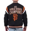 San francisco giants quick full snap varsity jacket black 1 1