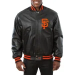 San Francisco Giants Full Leather Black Jacket