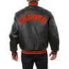 San francisco giants real leather varsity jacket black 2