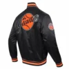 San francisco giants retro classic satin varsity jacket black 3
