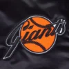 San francisco giants retro classic satin varsity jacket black 5