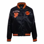 San Francisco Giants Women’s Retro Classic Black Satin Jacket