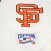 San francisco giants retro classic womens full span satin varsity jacket white 10