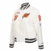 San francisco giants retro classic womens full span satin varsity jacket white 5 1