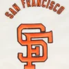 San francisco giants retro classic womens full span satin varsity jacket white 8