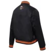 San francisco giants script tail womens full snap satin varsity jacket black 2