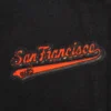 San francisco giants script tail womens wool leather varsity jacket