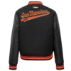 San francisco giants script tail womens wool leather varsity jacket 4