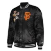 San francisco giants starter patch satin varsity jacket black 1