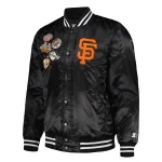 San Francisco Giants Patch Black Satin Jacket
