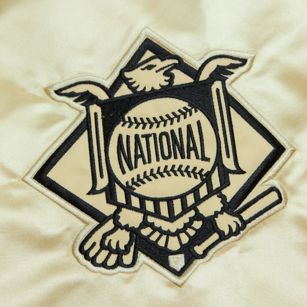 San francisco giants team og 20 full zip satin varsity jacket gold 5