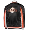 San francisco giants the ace satin varsity jacket black