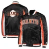 San francisco giants the ace satin varsity jacket black 2