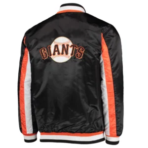 San francisco giants the ace satin varsity jacket black