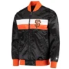 San francisco giants the ambassador satin varsity jacket black 2