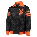 San Francisco Giants The Captain II Black Satin Bomber Jacket
