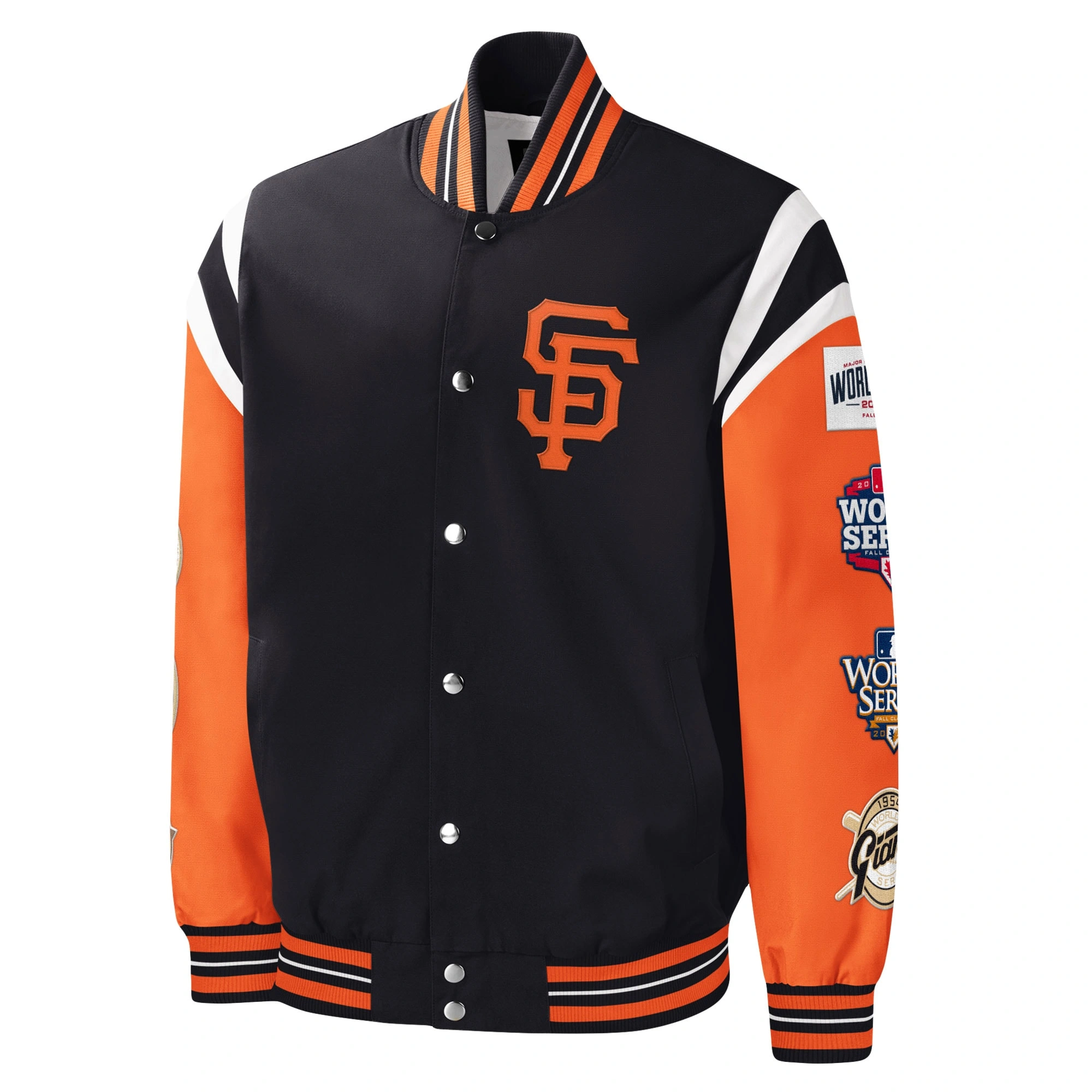 San francisco giants title holder full snap varsity jacket 1 1
