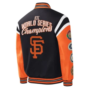 San francisco giants title holder full snap varsity jacket 2 1