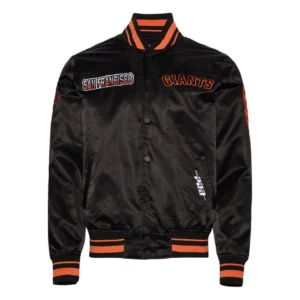 San francisco giants turn it up m satin varsity jacket