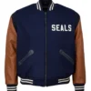 San francisco seals 1949 authentic navybrown wool leather jacket 1