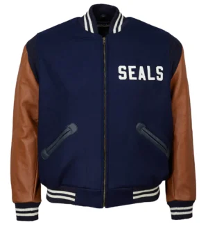 San francisco seals 1949 authentic navybrown wool leather jacket 1