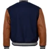 San francisco seals 1949 authentic navybrown wool leather jacket 2