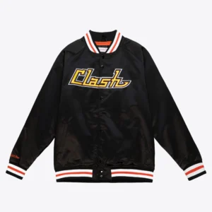 San jose earthquakes lightweight satin full snap jacket